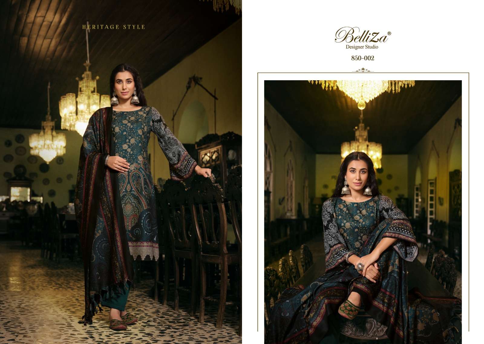 belliza designer studio qurbat wool winter alpine elegant salwar suit catalog