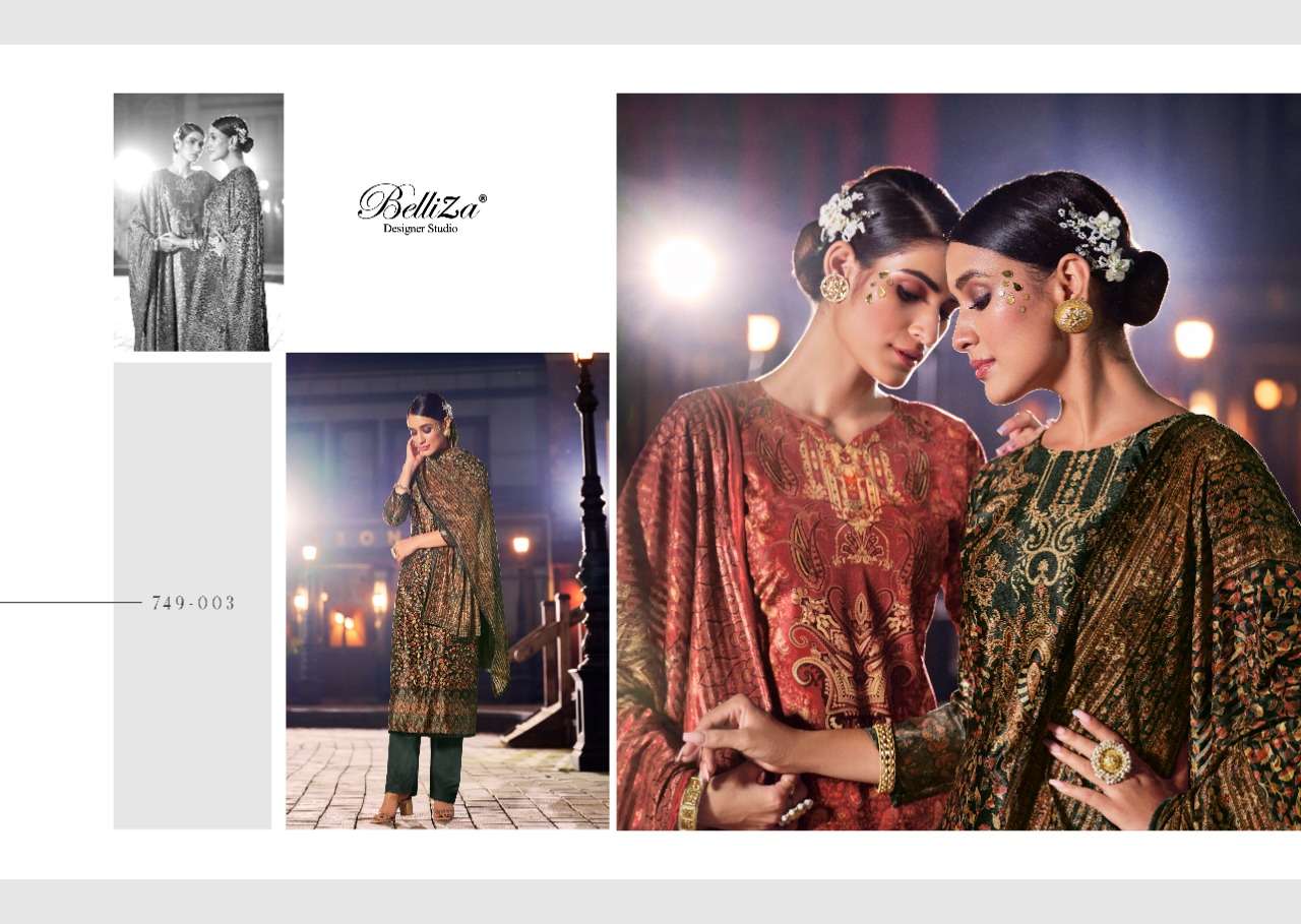 belliza designer studio safinaaz velvet graceful look salwar suit catalog