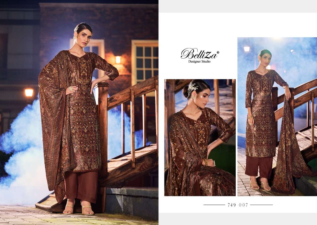 belliza designer studio safinaaz velvet graceful look salwar suit catalog