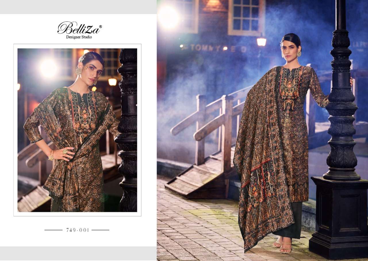 belliza designer studio safinaaz velvet graceful look salwar suit catalog