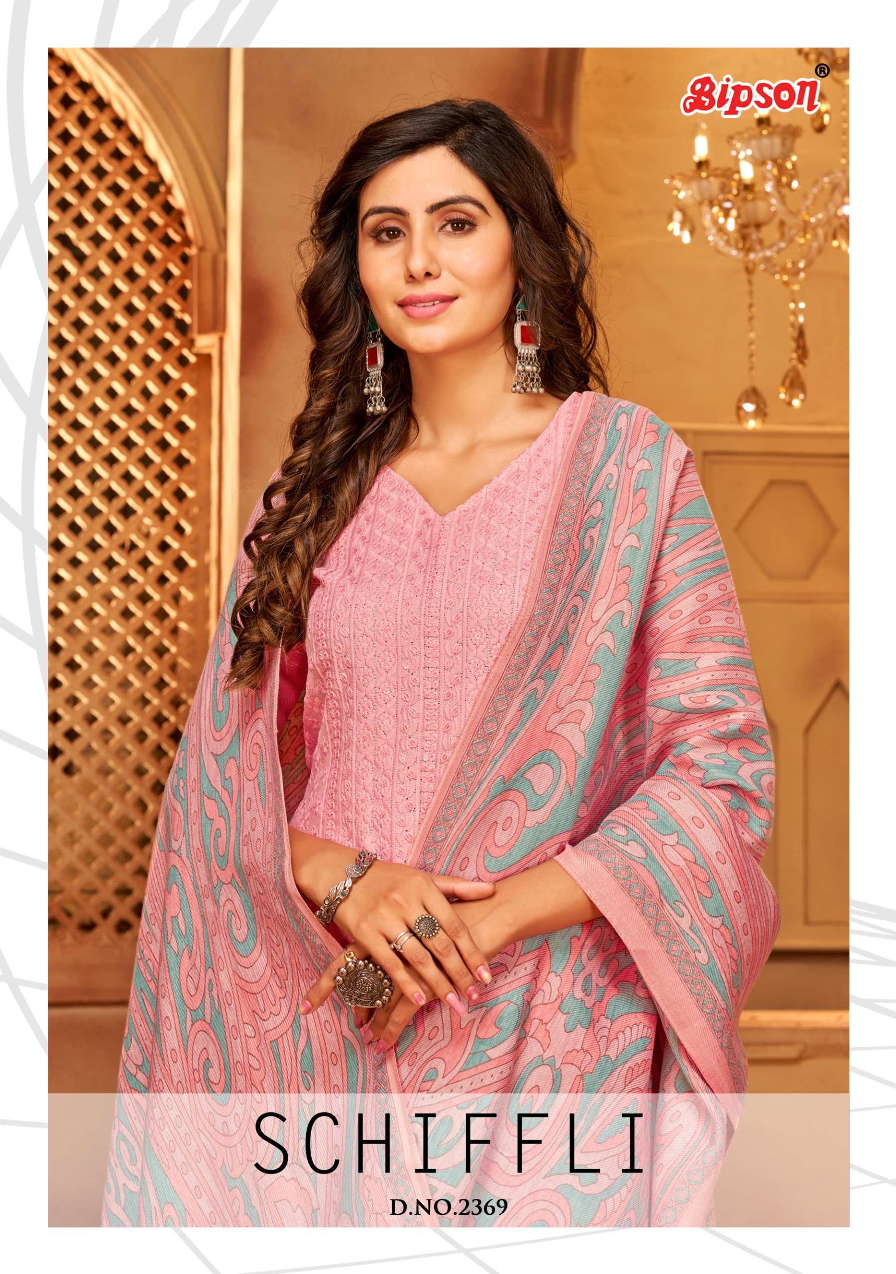 Bipson SCHIFFLI 2369  pashmina catchy look salwar suit catalog