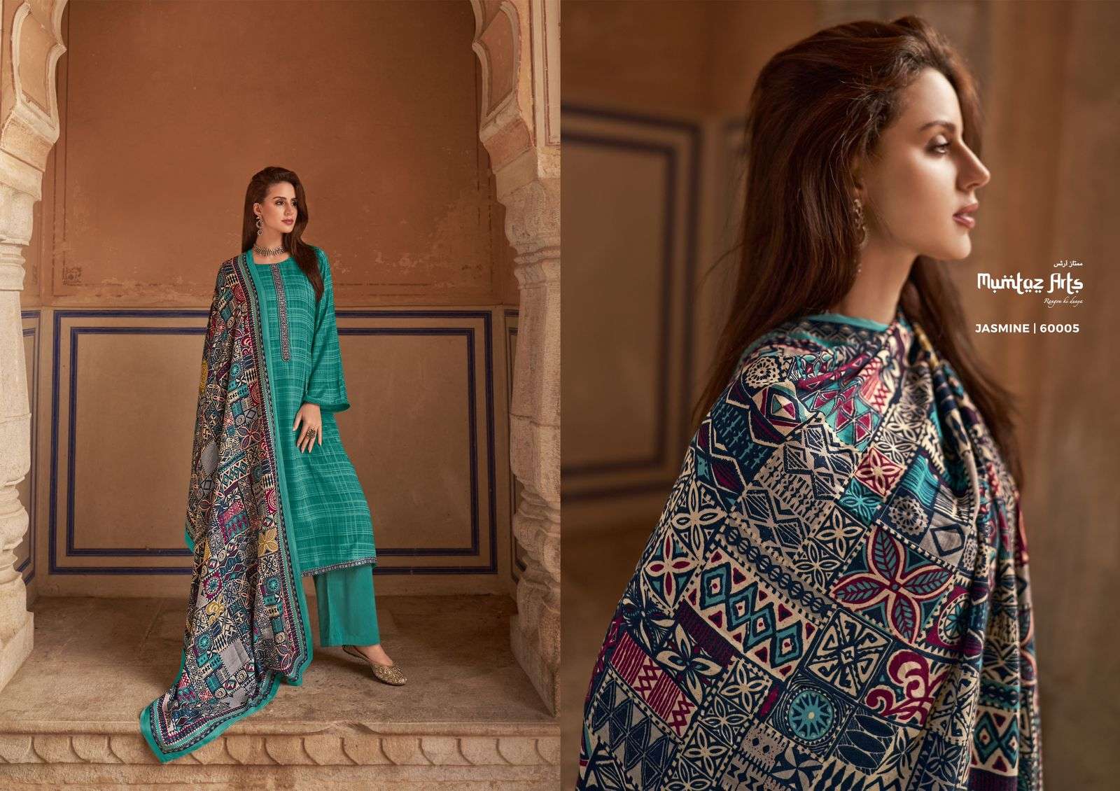 mumtaz art jasmine vol 2 pashmina exclusive look salwar suit catalog