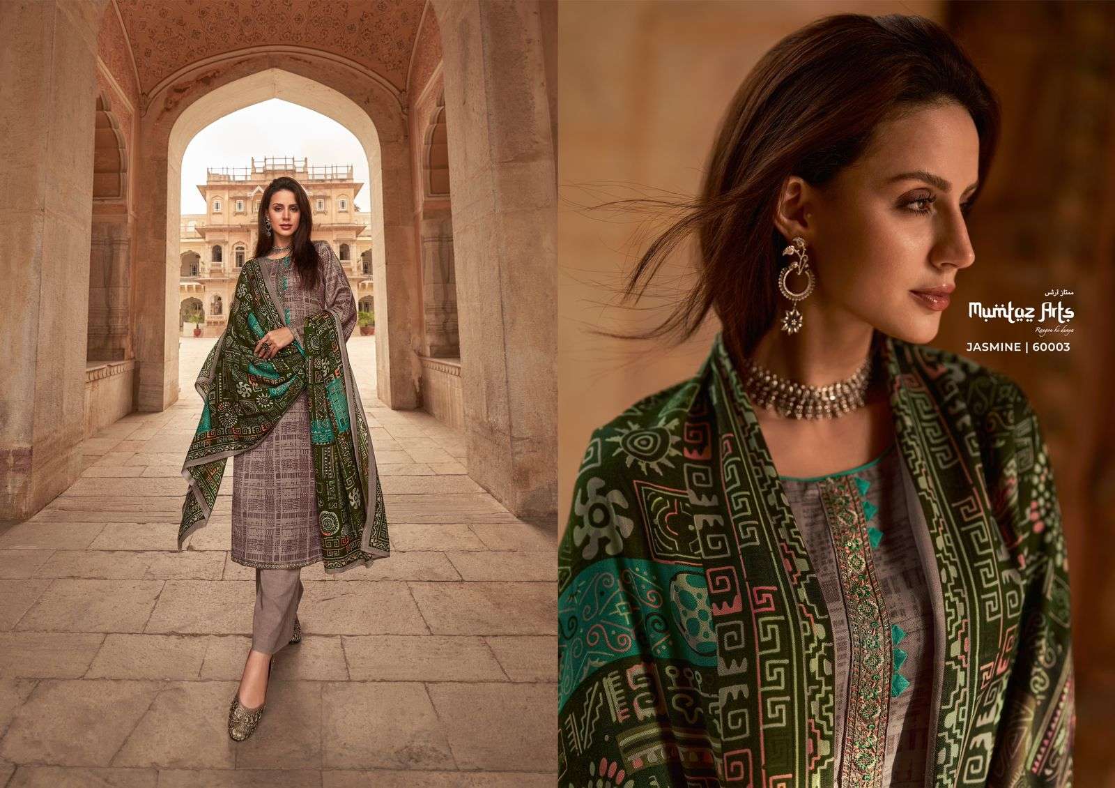 mumtaz art jasmine vol 2 pashmina exclusive look salwar suit catalog