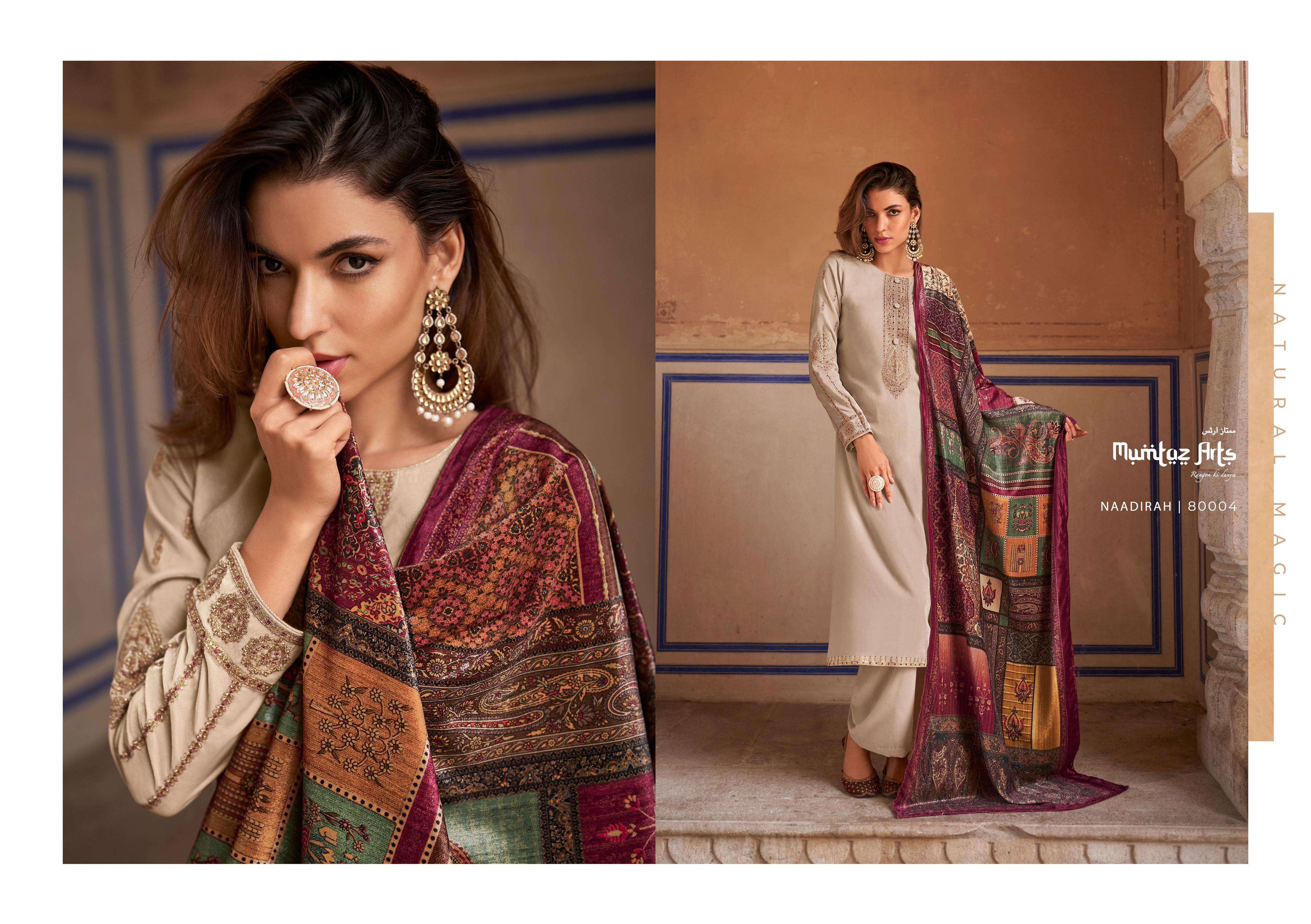 mumtaz art naadirah velvet regal look salwar suit catalog