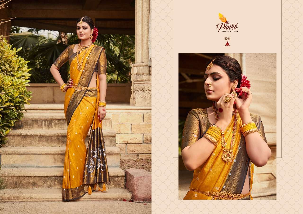 pink lotus pankh virasat vol 1 KANJIVERAM Silk innovative look saree catalog