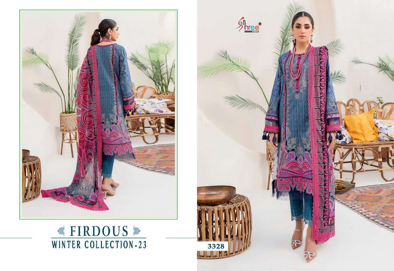 shree fabs FIRDOUS WINTER COLLECTION 23 pashmina elegant salwar suit catalog