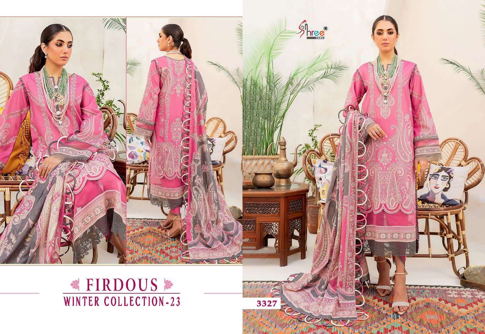 shree fabs FIRDOUS WINTER COLLECTION 23 pashmina elegant salwar suit catalog