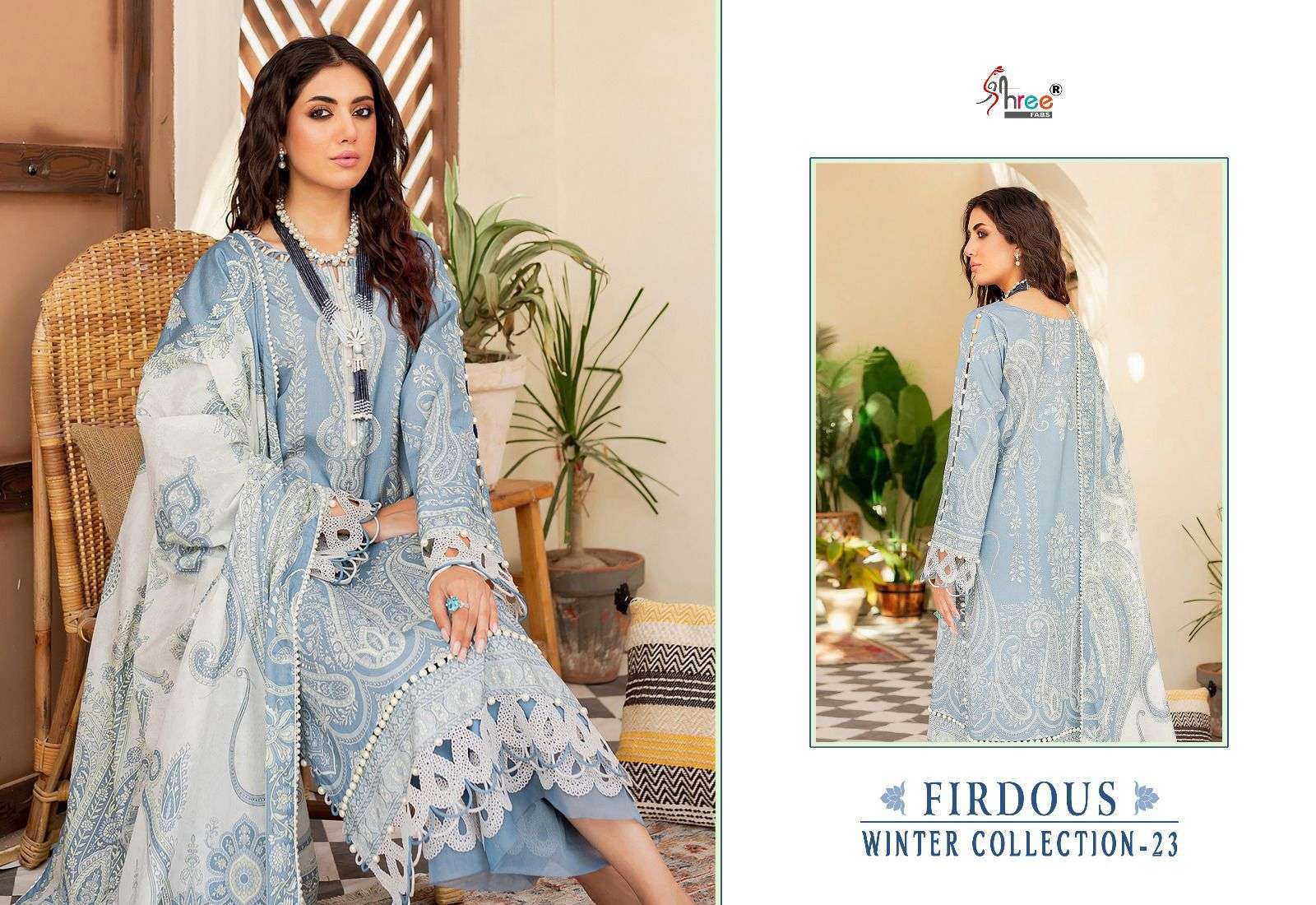 shree fabs FIRDOUS WINTER COLLECTION 23 pashmina elegant salwar suit catalog