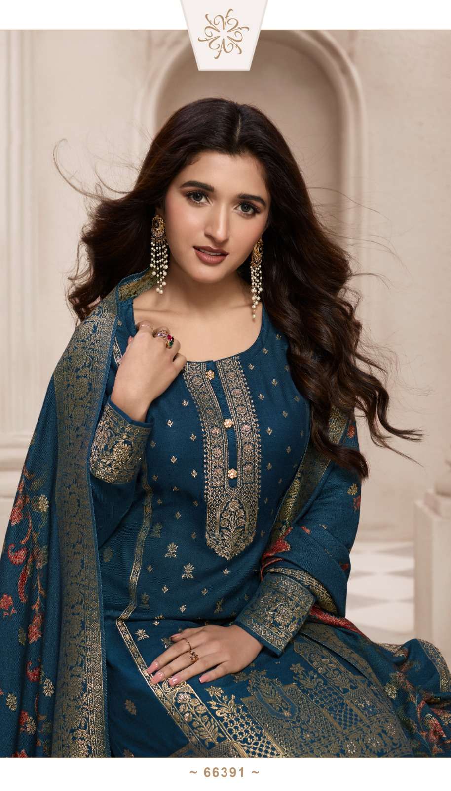 vinay fashion kervin aadhira 6 viscose pashmina jaquard attrective look salwar suit catalog