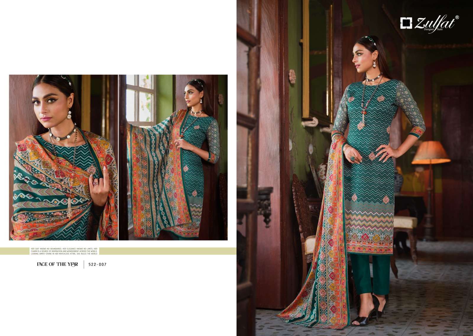 zulfat designer suits raabita wool pashmina attrective look salwar suit catalog