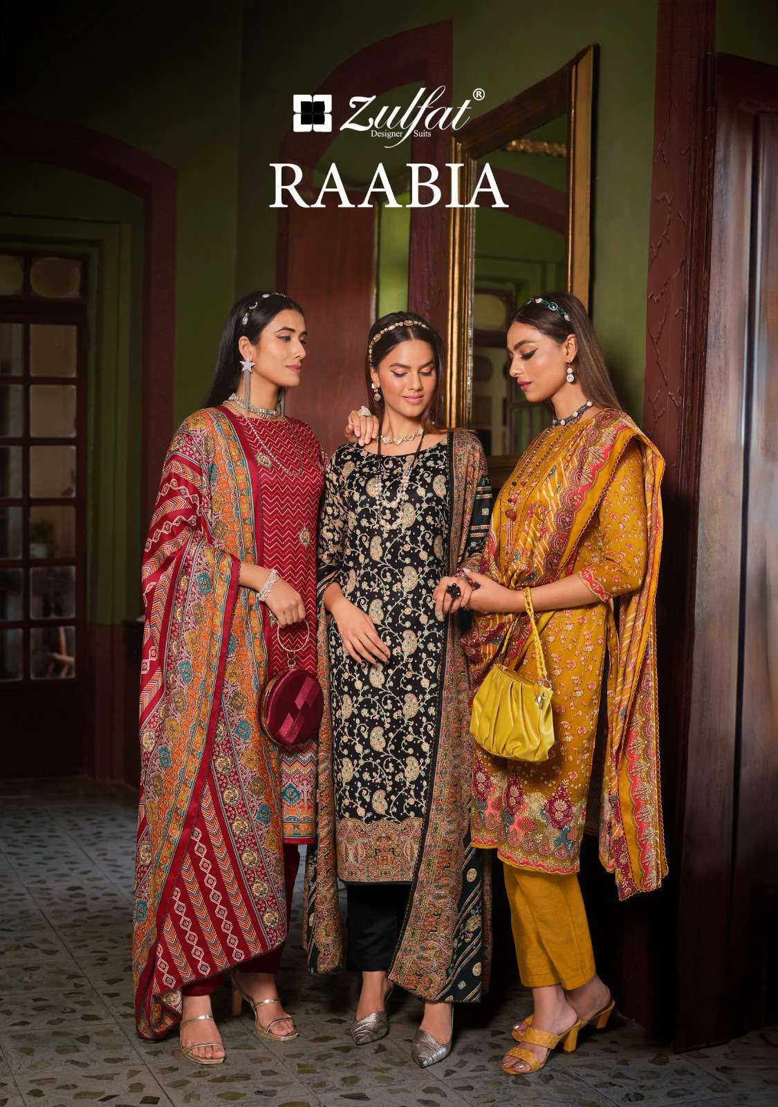 zulfat designer suits raabita wool pashmina attrective look salwar suit catalog