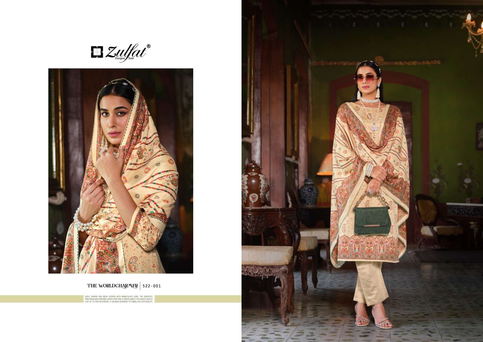 zulfat designer suits raabita wool pashmina attrective look salwar suit catalog