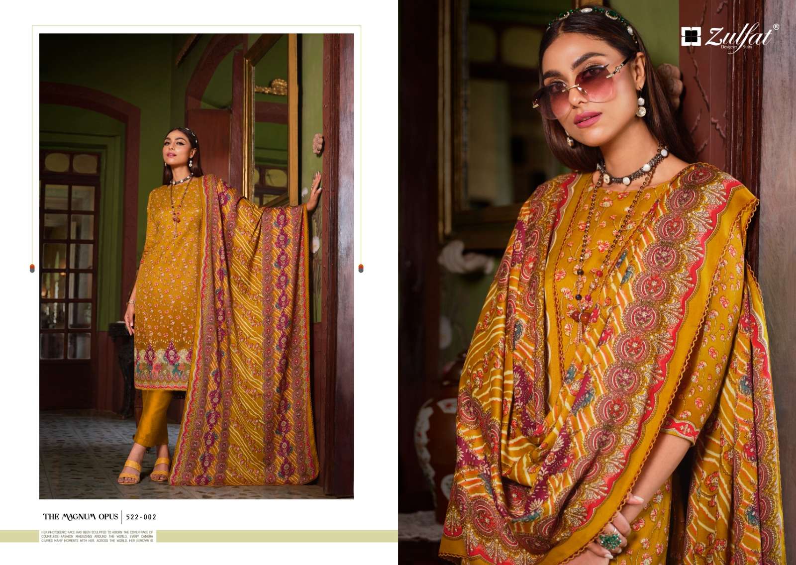 zulfat designer suits raabita wool pashmina attrective look salwar suit catalog