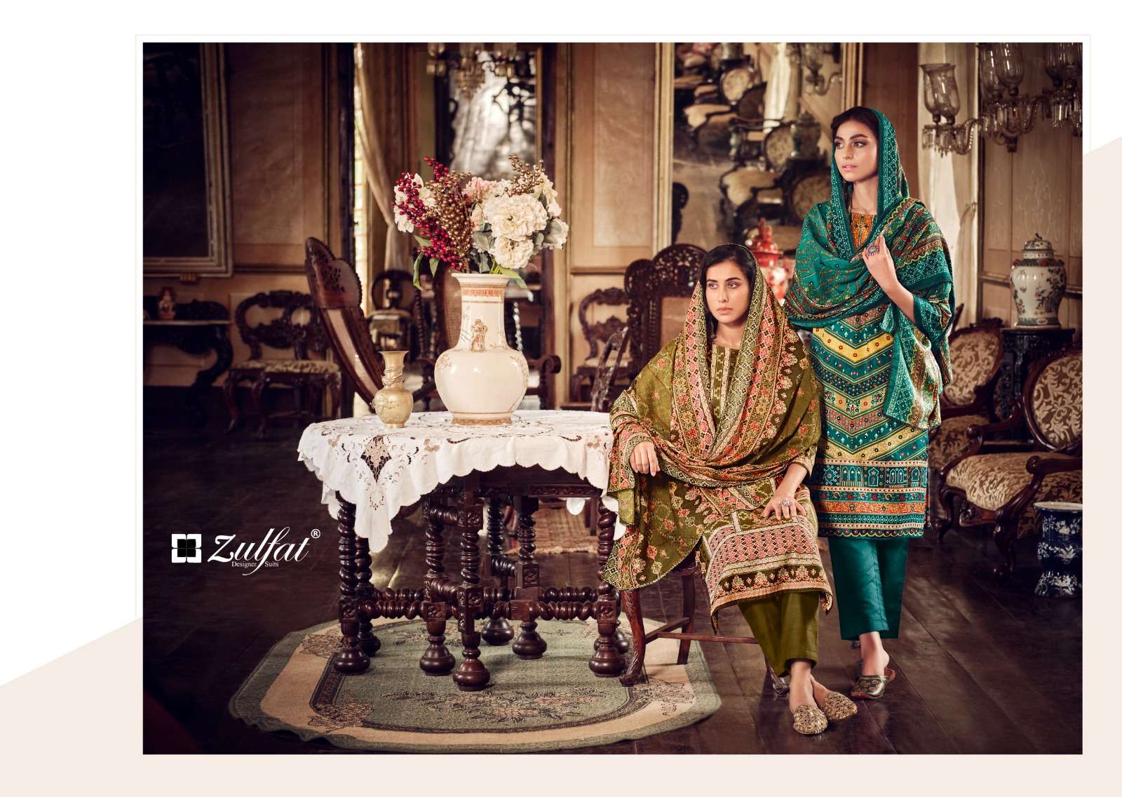 zulfat designer suits rehnuma wool pashmina catchy look salwqar suit catalog