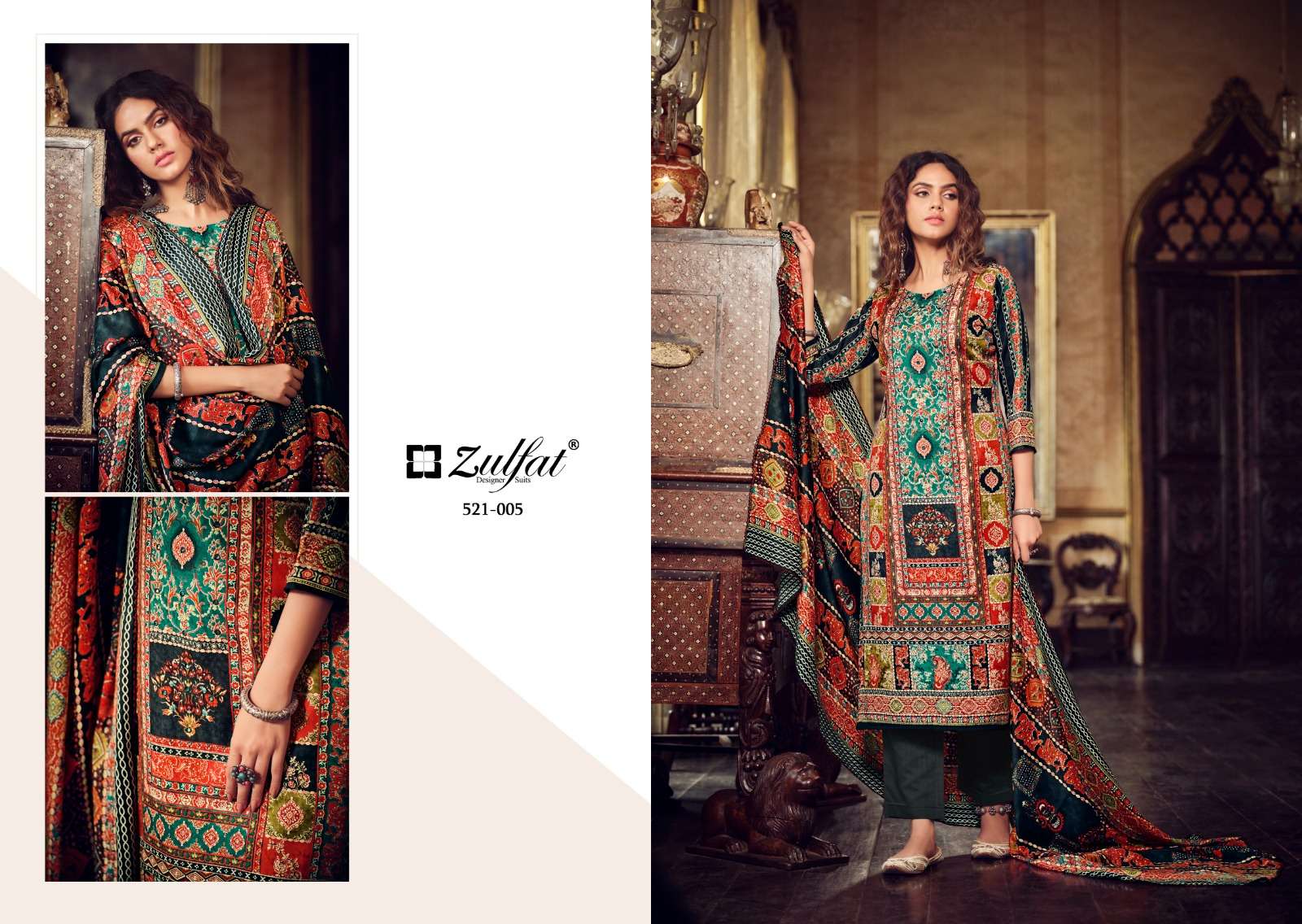 zulfat designer suits rehnuma wool pashmina catchy look salwqar suit catalog