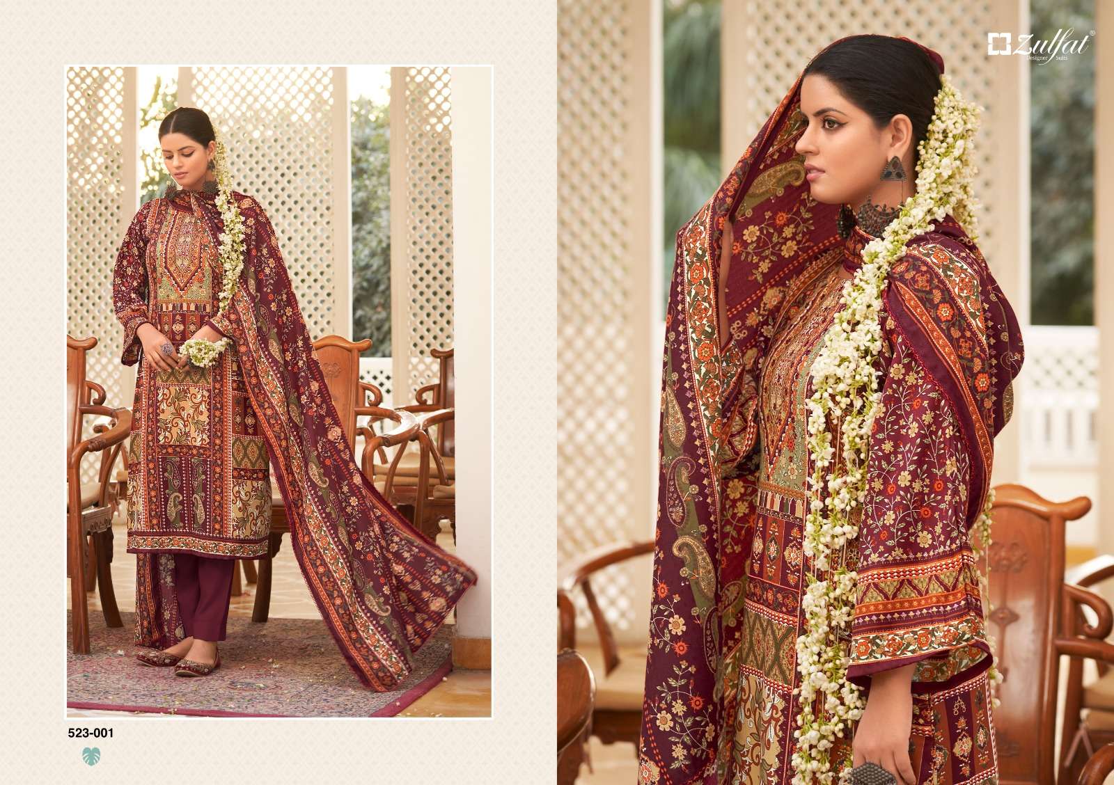 zulfat designer suits wahida wool pashmina attrective look salwqar suit catalog