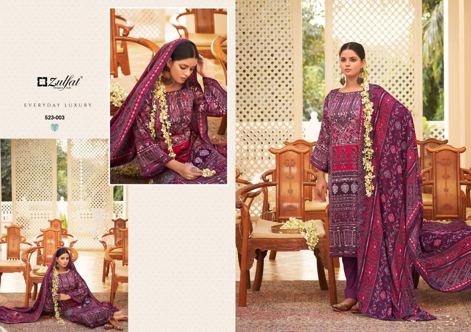 zulfat designer suits wahida wool pashmina attrective look salwqar suit catalog