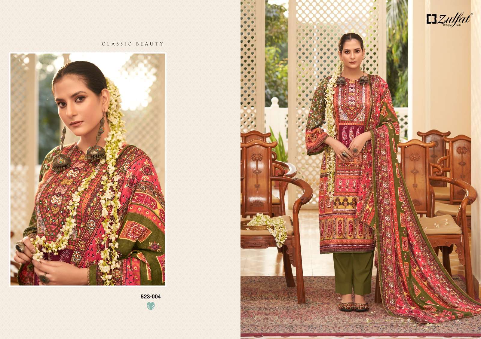 zulfat designer suits wahida wool pashmina attrective look salwqar suit catalog