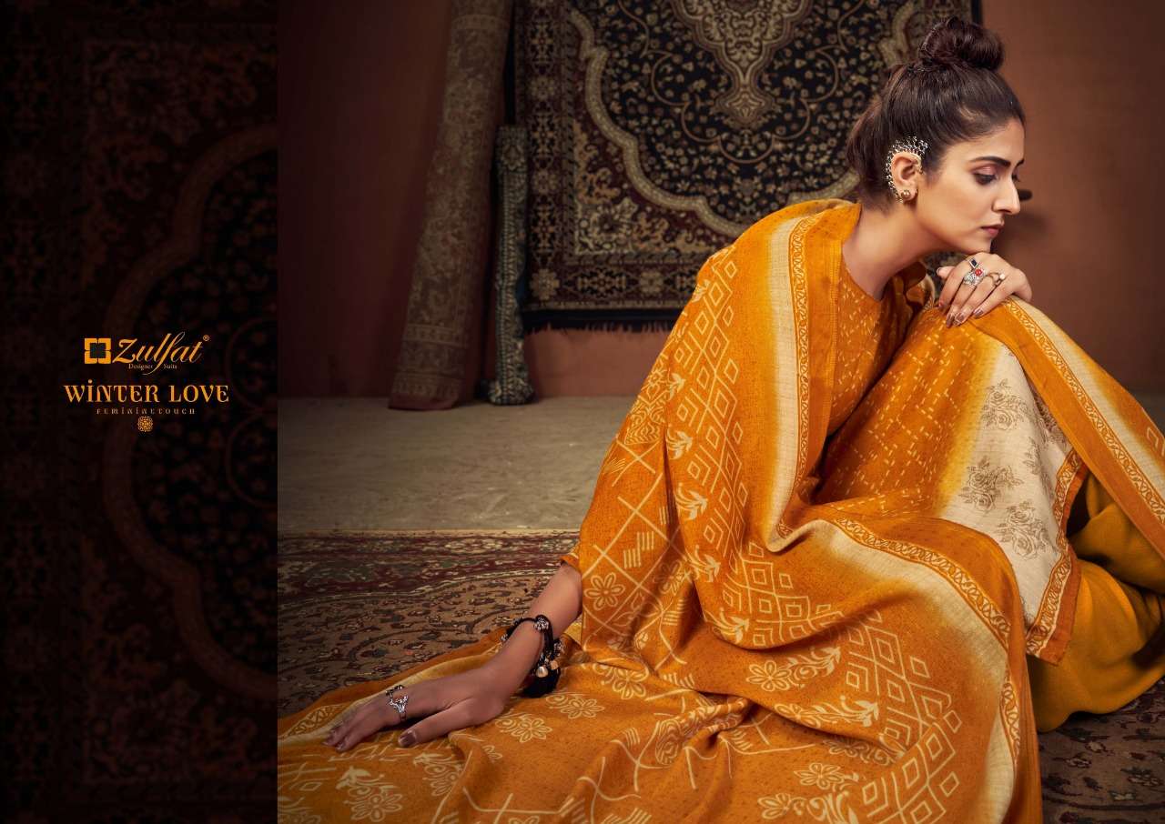 zulfat designer suits winter love pashmina elegant look salwqar suit catalog