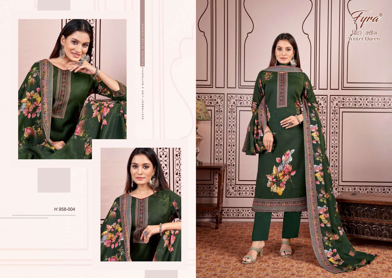 alok suit winter queen pashmina exclusive print salwar suit catlog