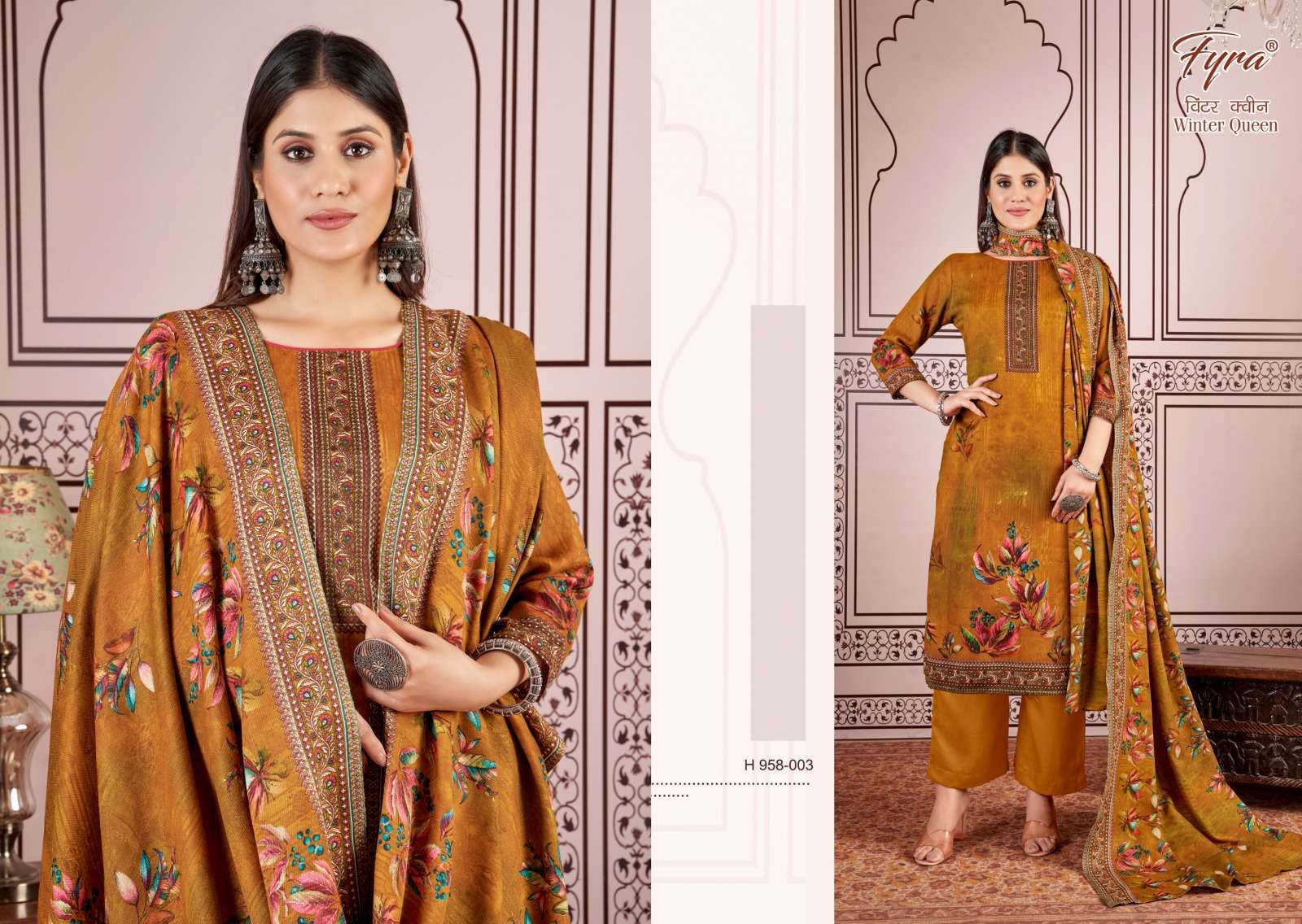 alok suit winter queen pashmina exclusive print salwar suit catlog