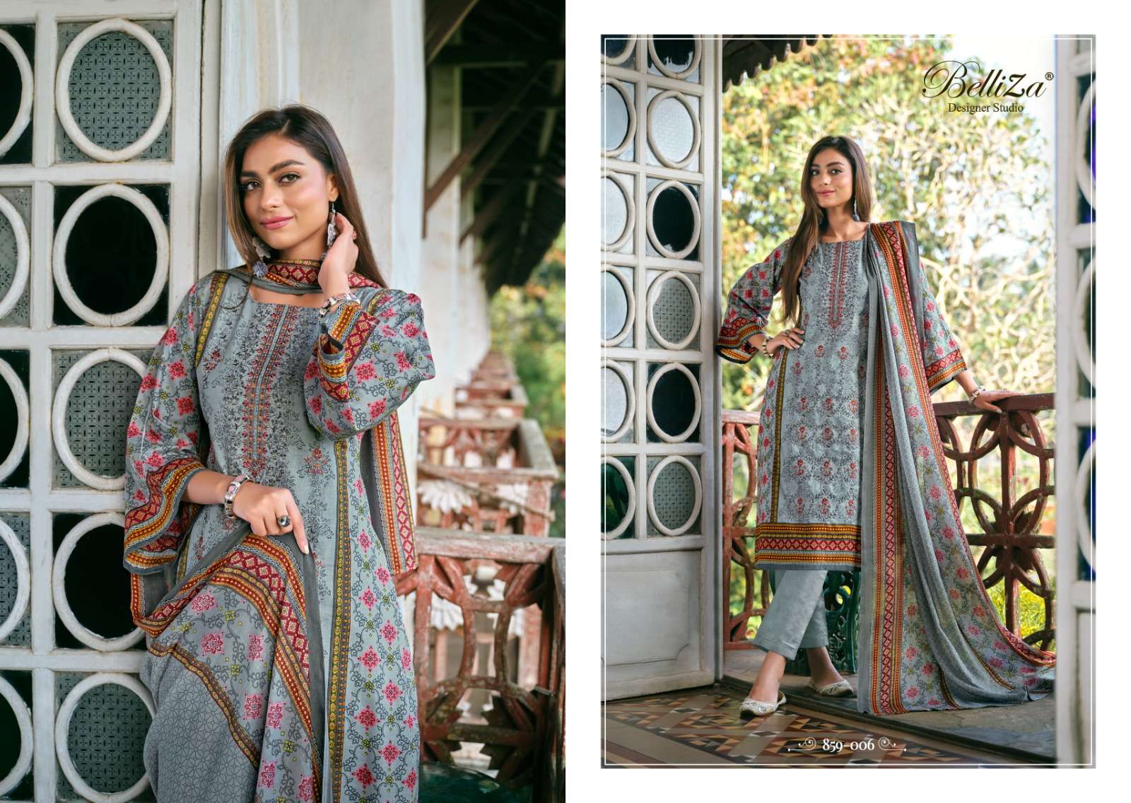 belliza designer studio binsaeed mal cotton elegant salwar suit catalog