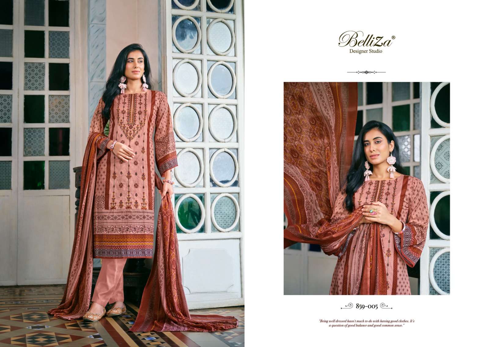 belliza designer studio binsaeed mal cotton elegant salwar suit catalog