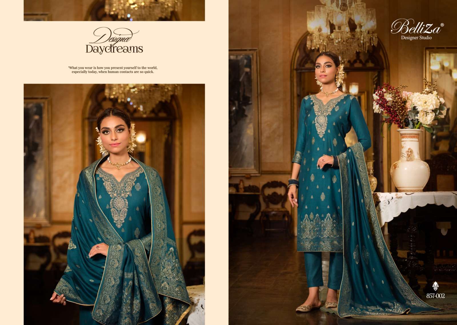 belliza designer studio gulbahaar viscose pashmina attractive look salwar suit catalog