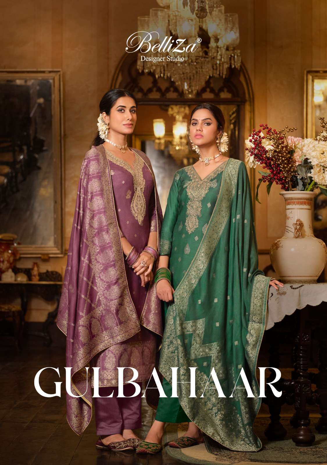 belliza designer studio gulbahaar viscose pashmina attractive look salwar suit catalog