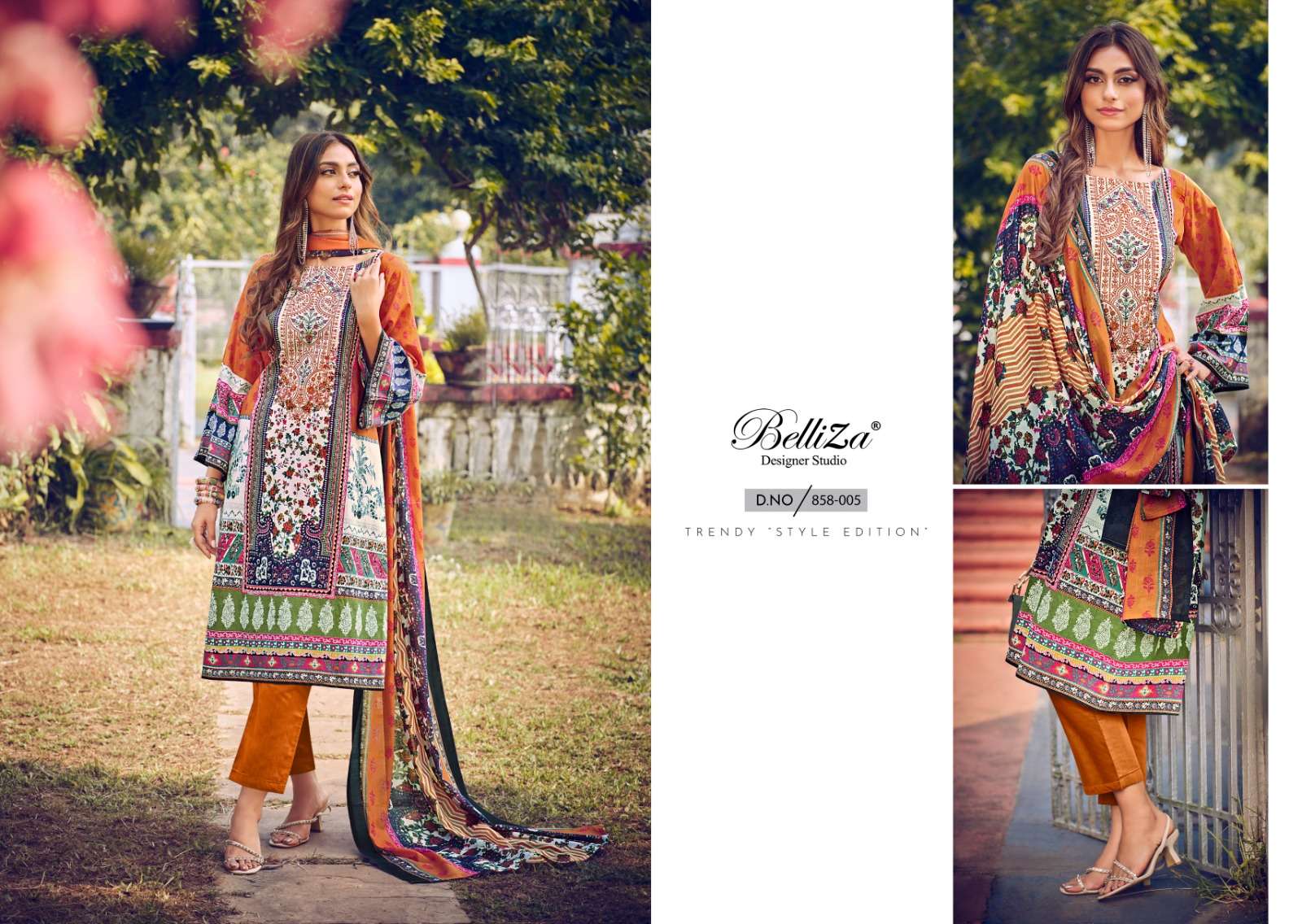 belliza designer studio naira vol 24 cotton elegant salwar suit catalog