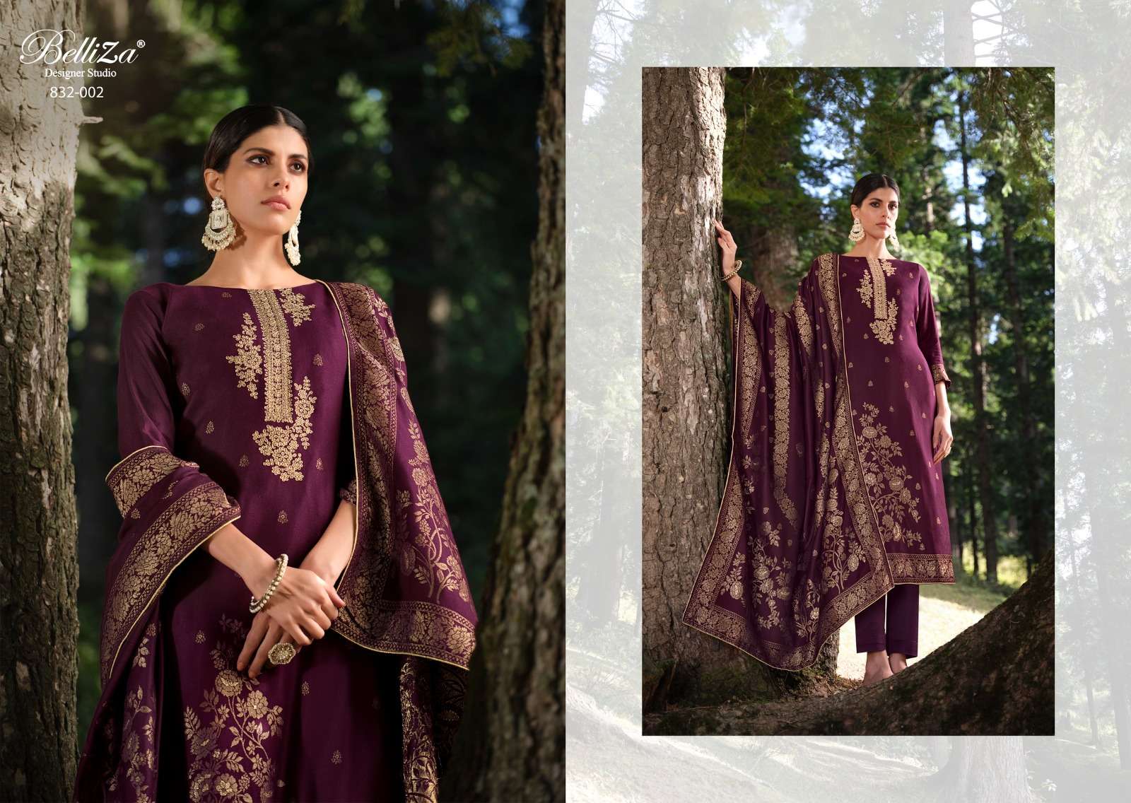 belliza designer studio zarah pashmina viscose decent look salwar suit catalog