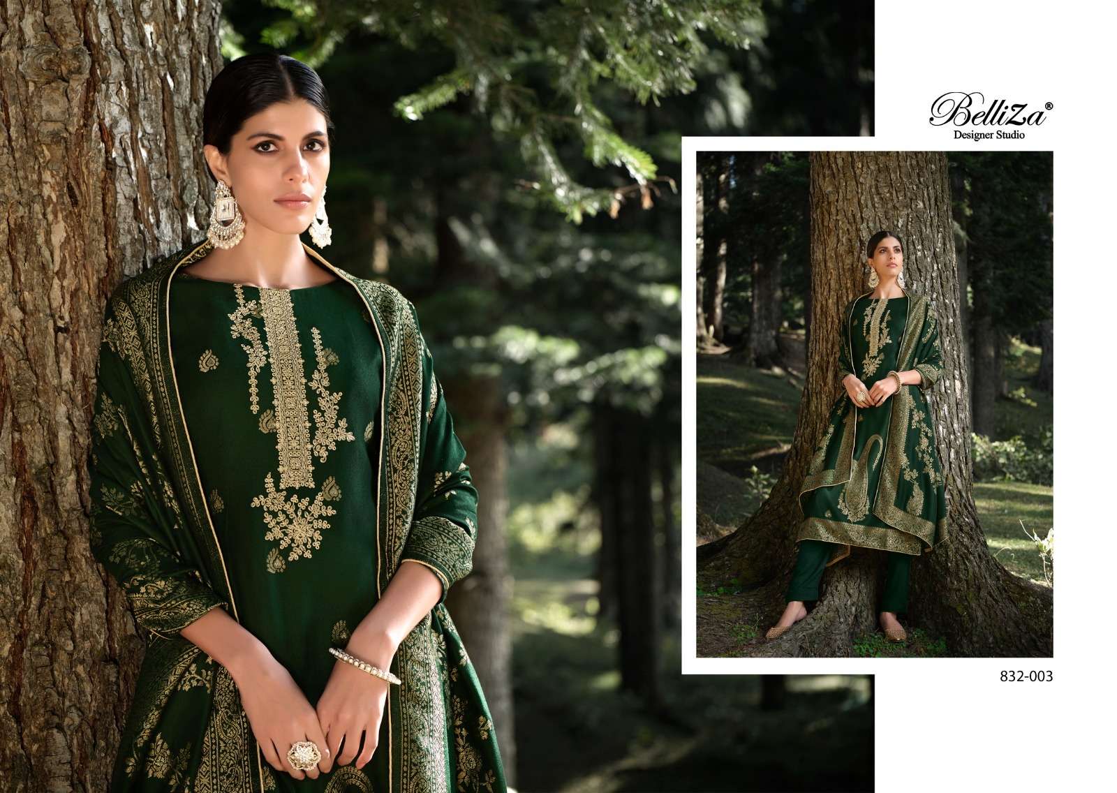 belliza designer studio zarah pashmina viscose decent look salwar suit catalog