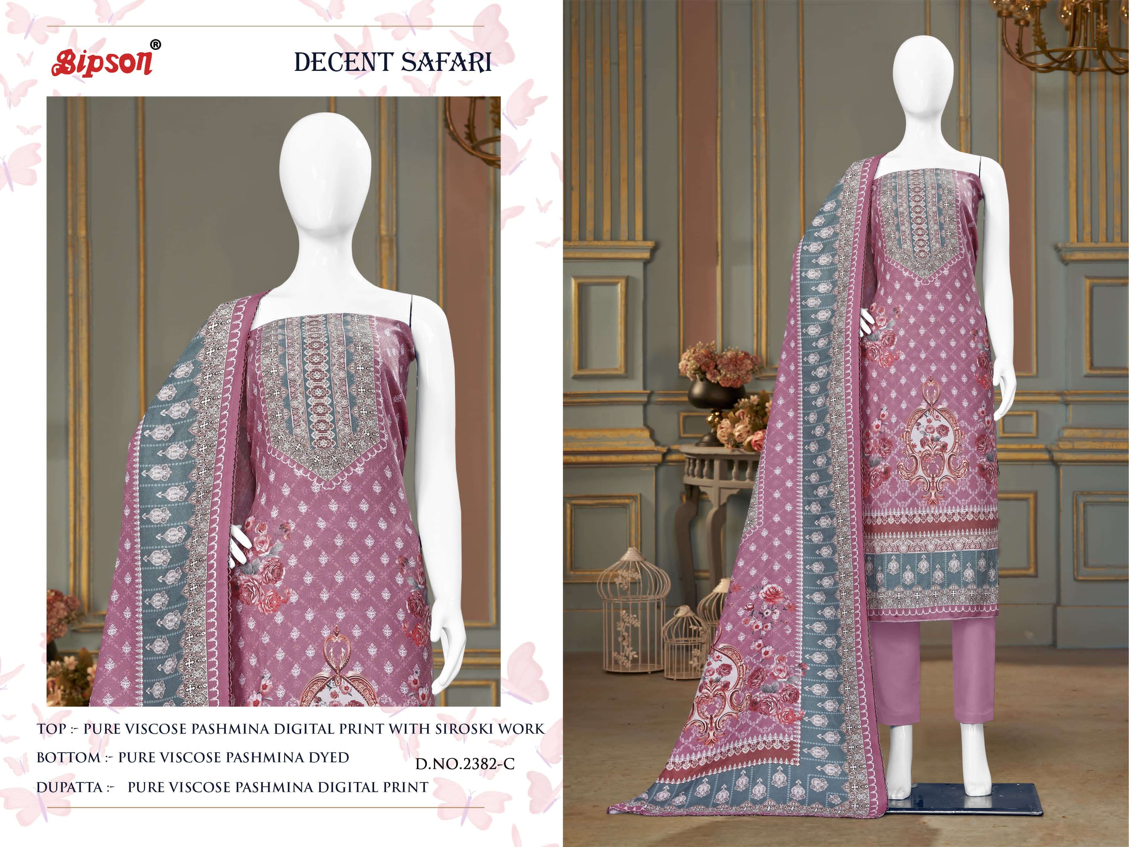 bipson  decent safari 2382 viscose  beautiful look salwar suit catalog