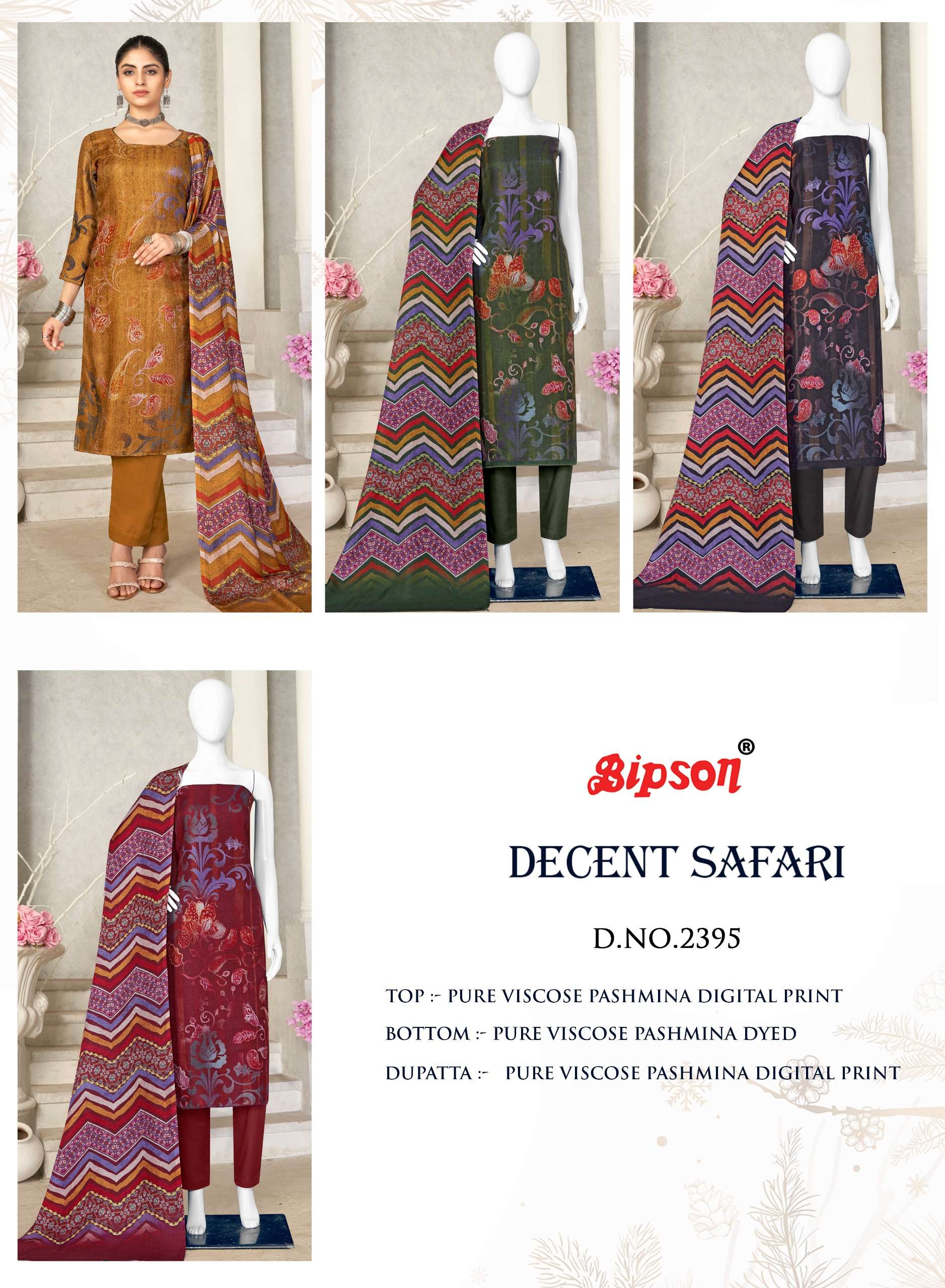 bipson  decent safari 2395 viscose  beautiful look salwar suit catalog