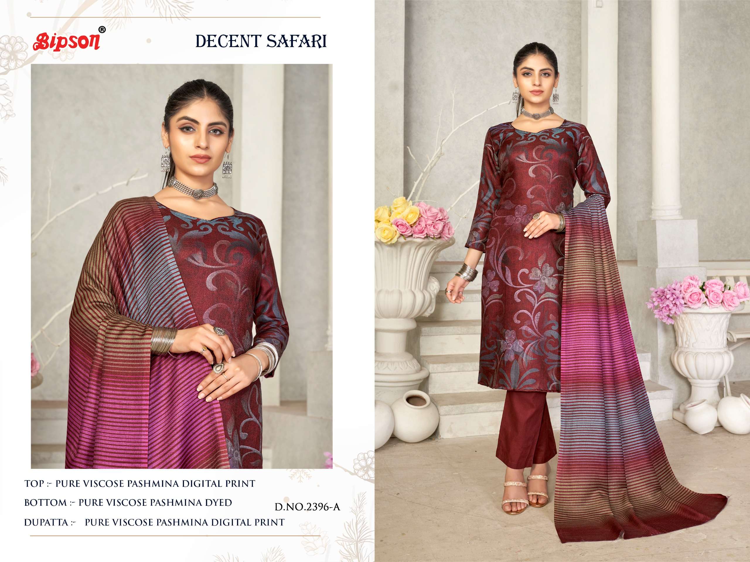 bipson  decent safari 2396 viscose  catchy look salwar suit catalog