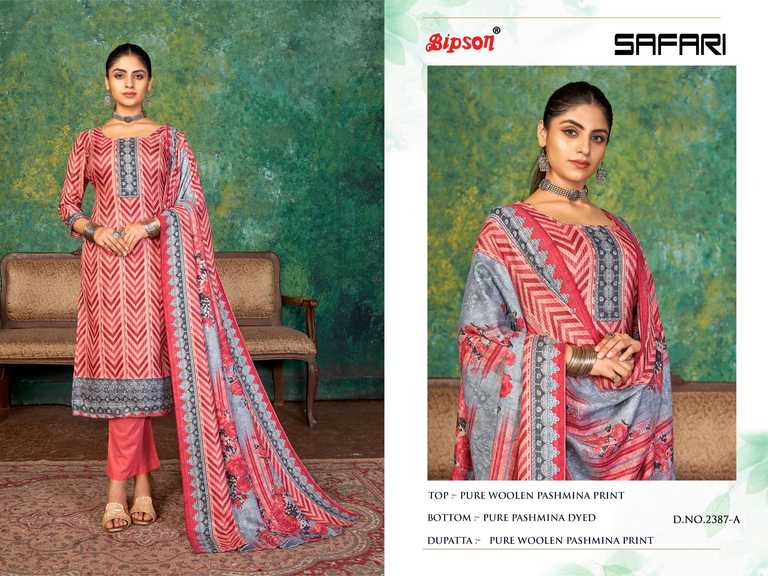 bipson safari 2387 woollen pashmin beautiful look salwar suit catalog