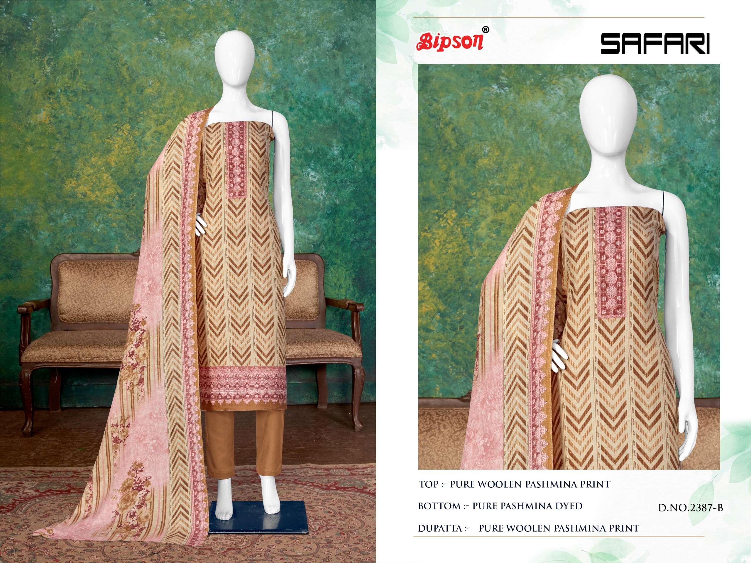 bipson safari 2387 woollen pashmin beautiful look salwar suit catalog