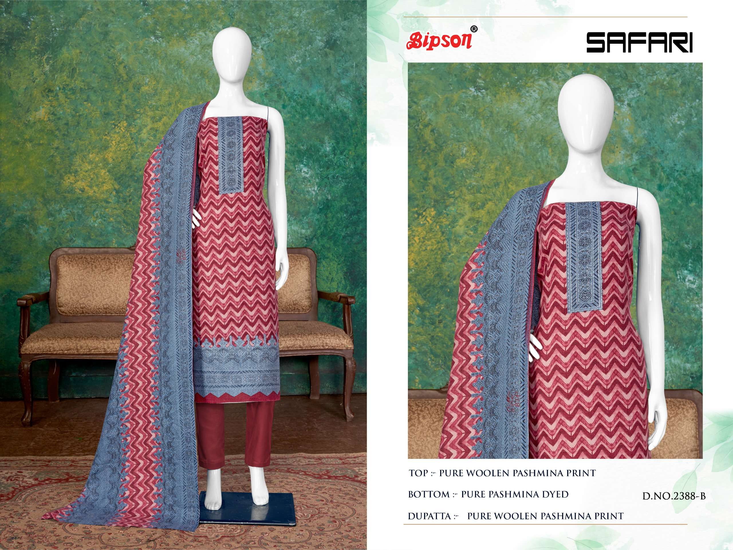 bipson safari 2388 woollen pashmin exclusive look salwar suit catalog