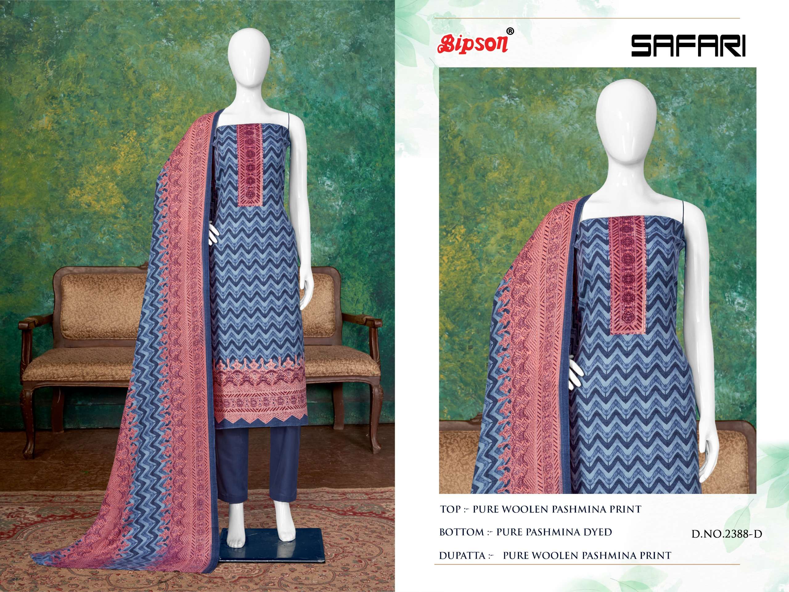 bipson safari 2388 woollen pashmin exclusive look salwar suit catalog