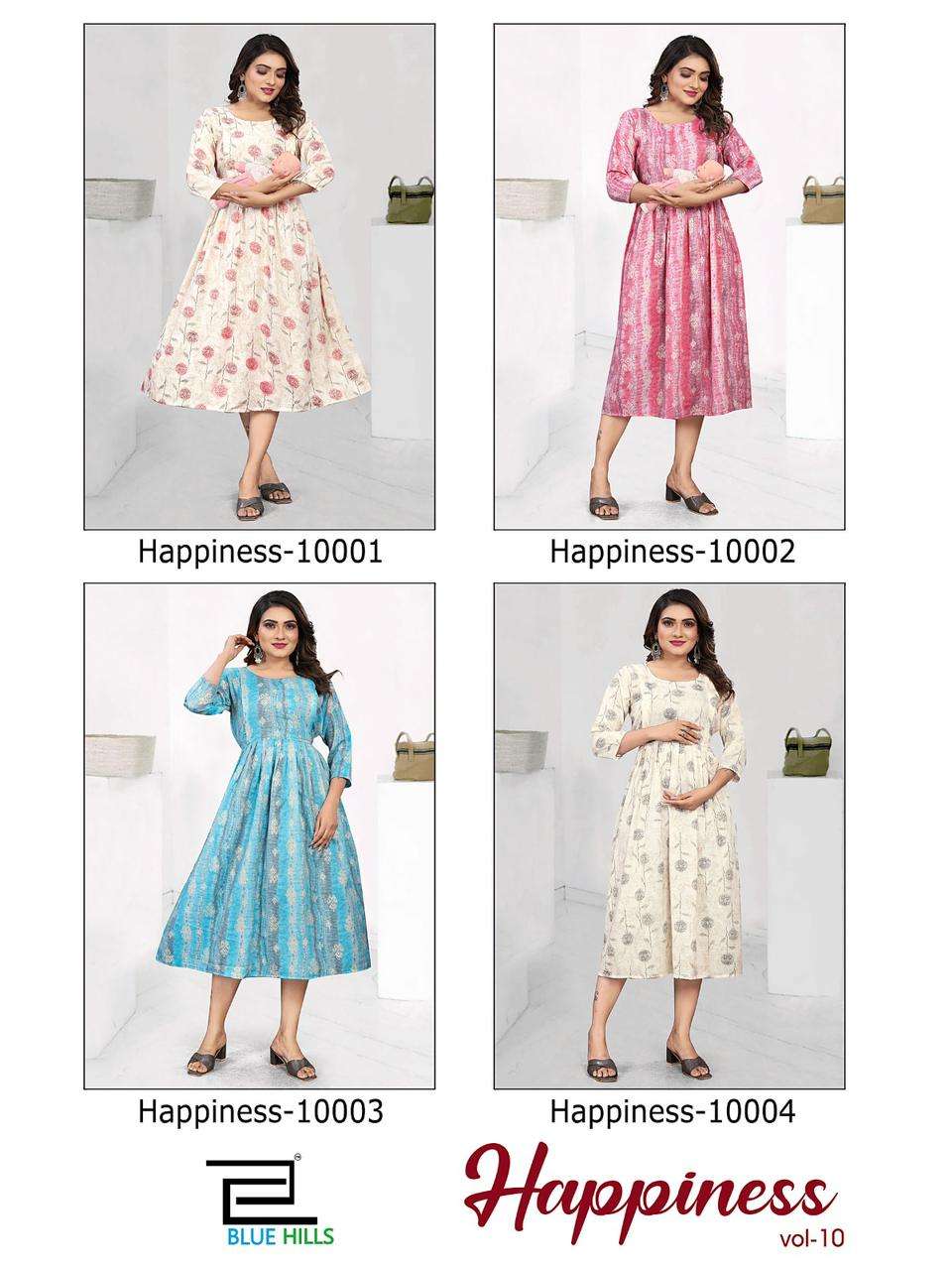 blue hills happiness vol 10 rayon attrective look kurti catalog