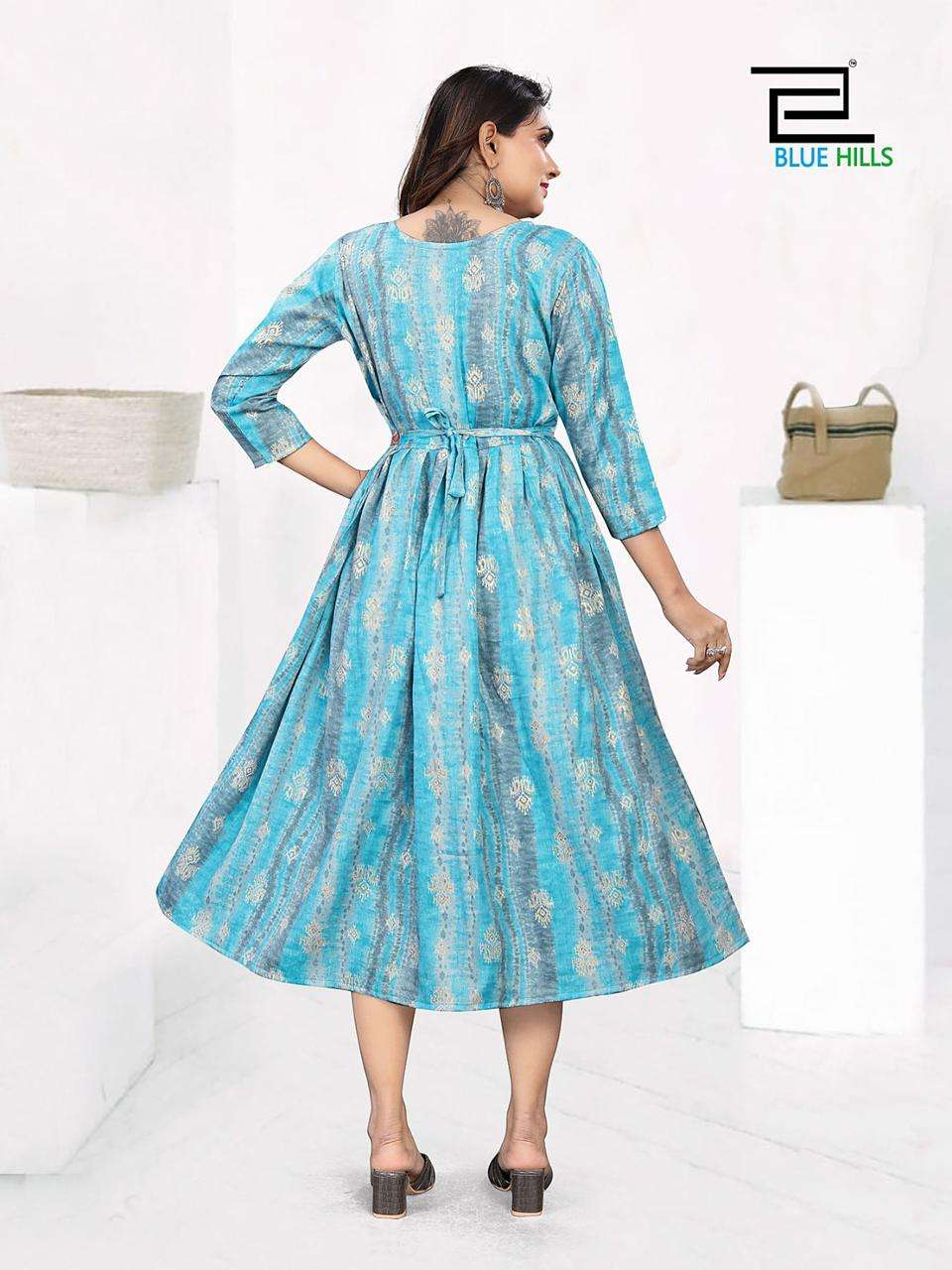 blue hills happiness vol 10 rayon attrective look kurti catalog