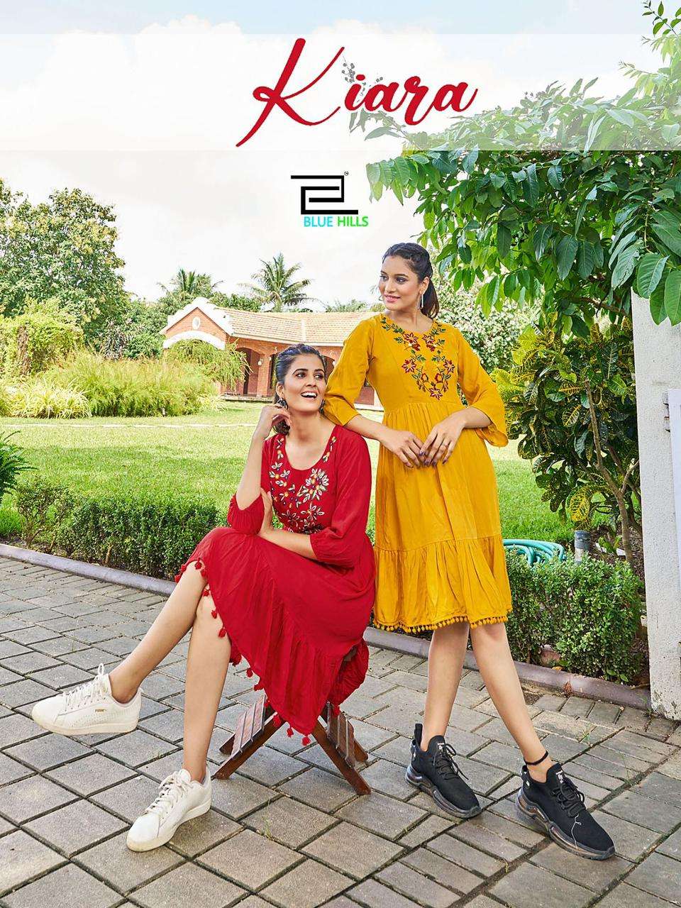 blue hills kiara rayon attrective look kurti catalog