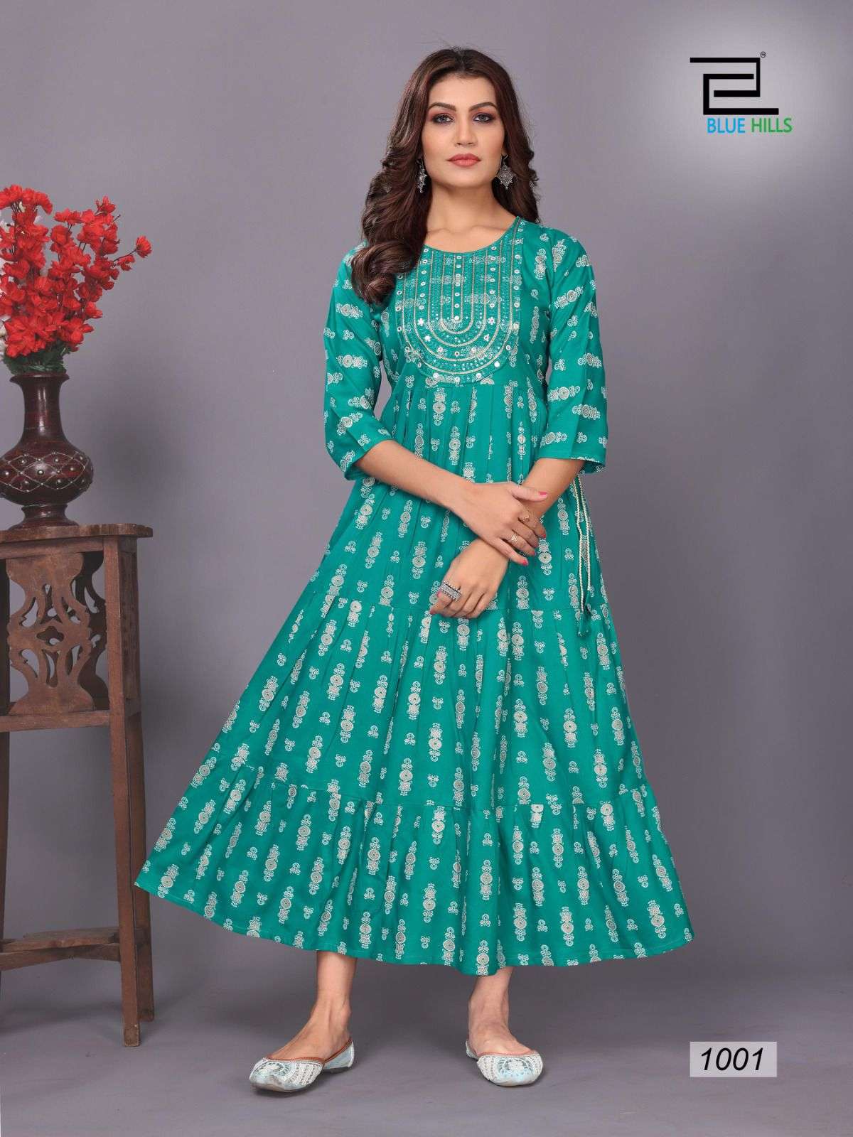 blue hills sarfanaz vol 10 rayon attrective look kurti catalog