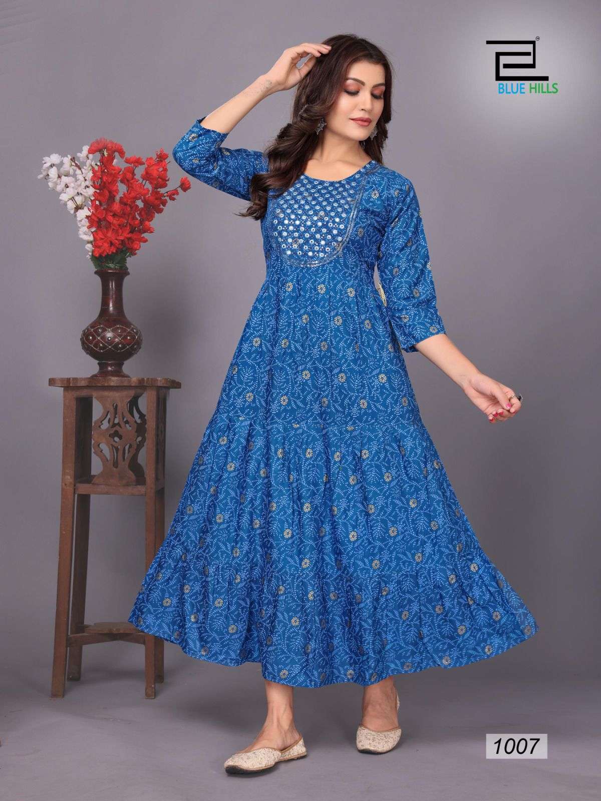 blue hills sarfanaz vol 10 rayon attrective look kurti catalog