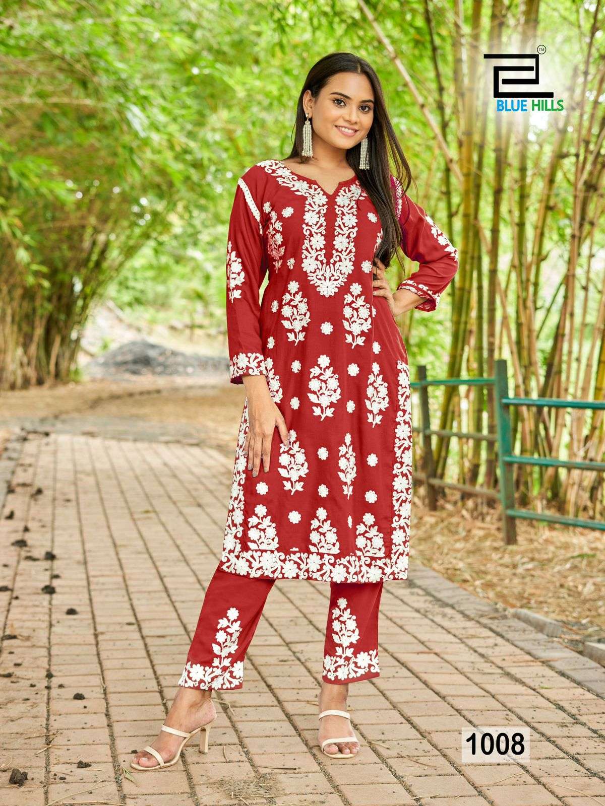 blue hills Sunburn 2023 rayon innovative look kurti with pant catalog