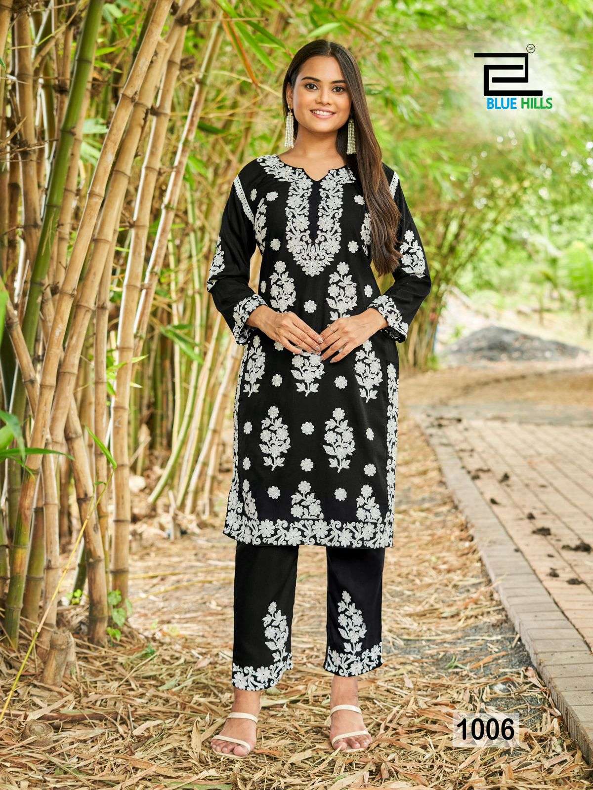 blue hills Sunburn 2023 rayon innovative look kurti with pant catalog