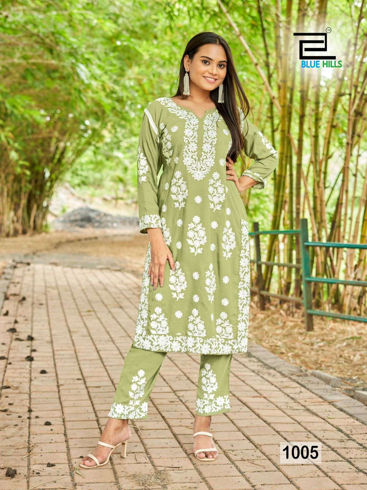 blue hills Sunburn 2023 rayon innovative look kurti with pant catalog