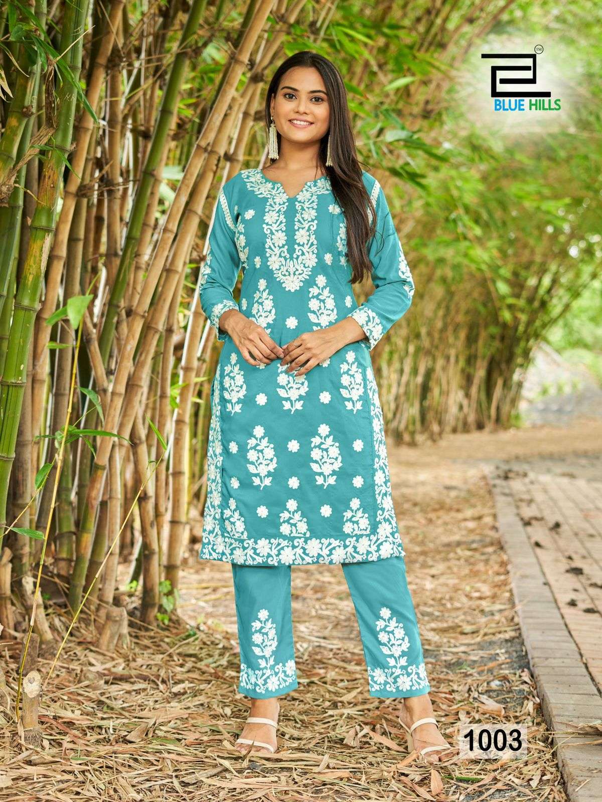 blue hills Sunburn 2023 rayon innovative look kurti with pant catalog