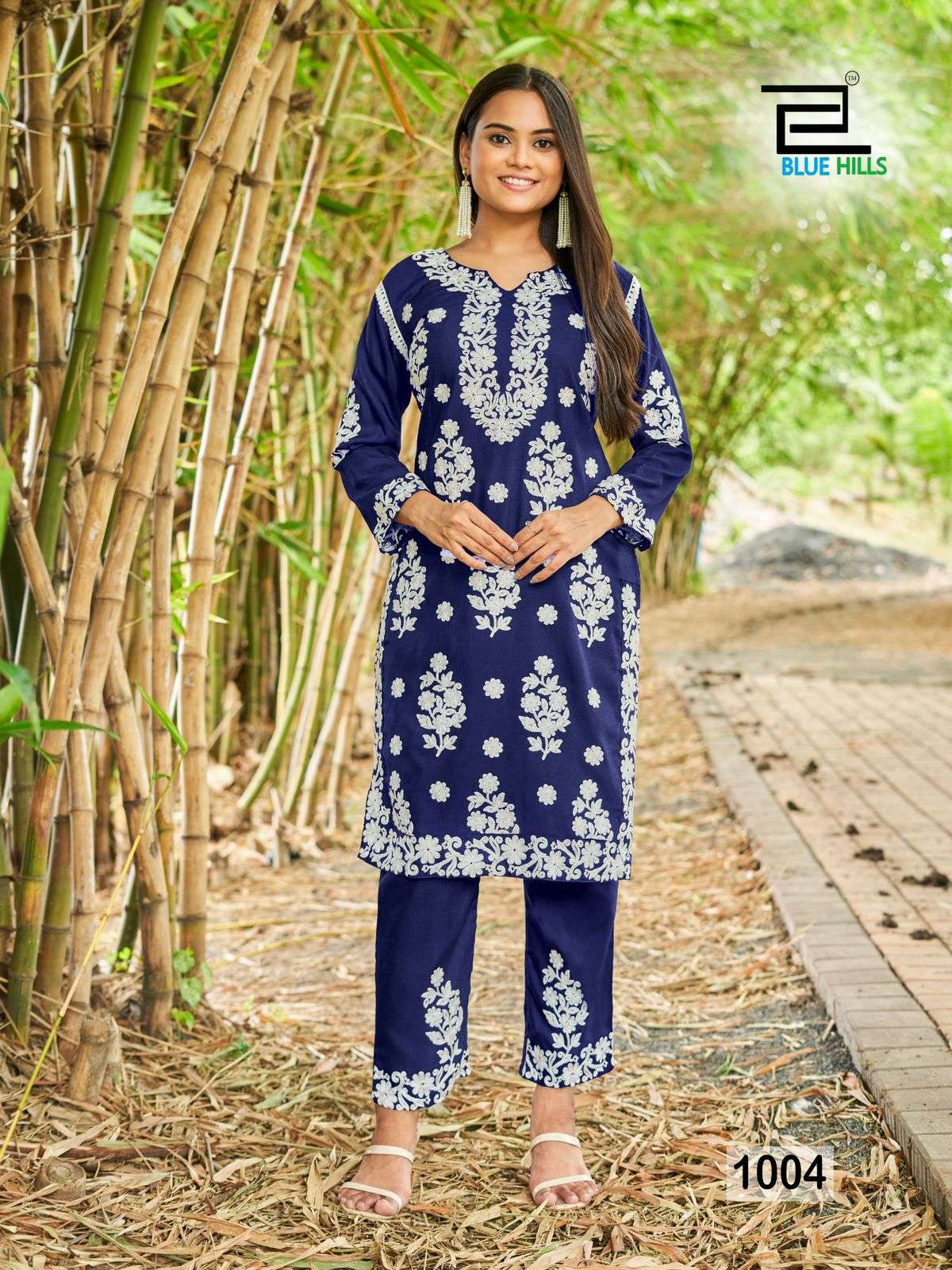 blue hills Sunburn 2023 rayon innovative look kurti with pant catalog