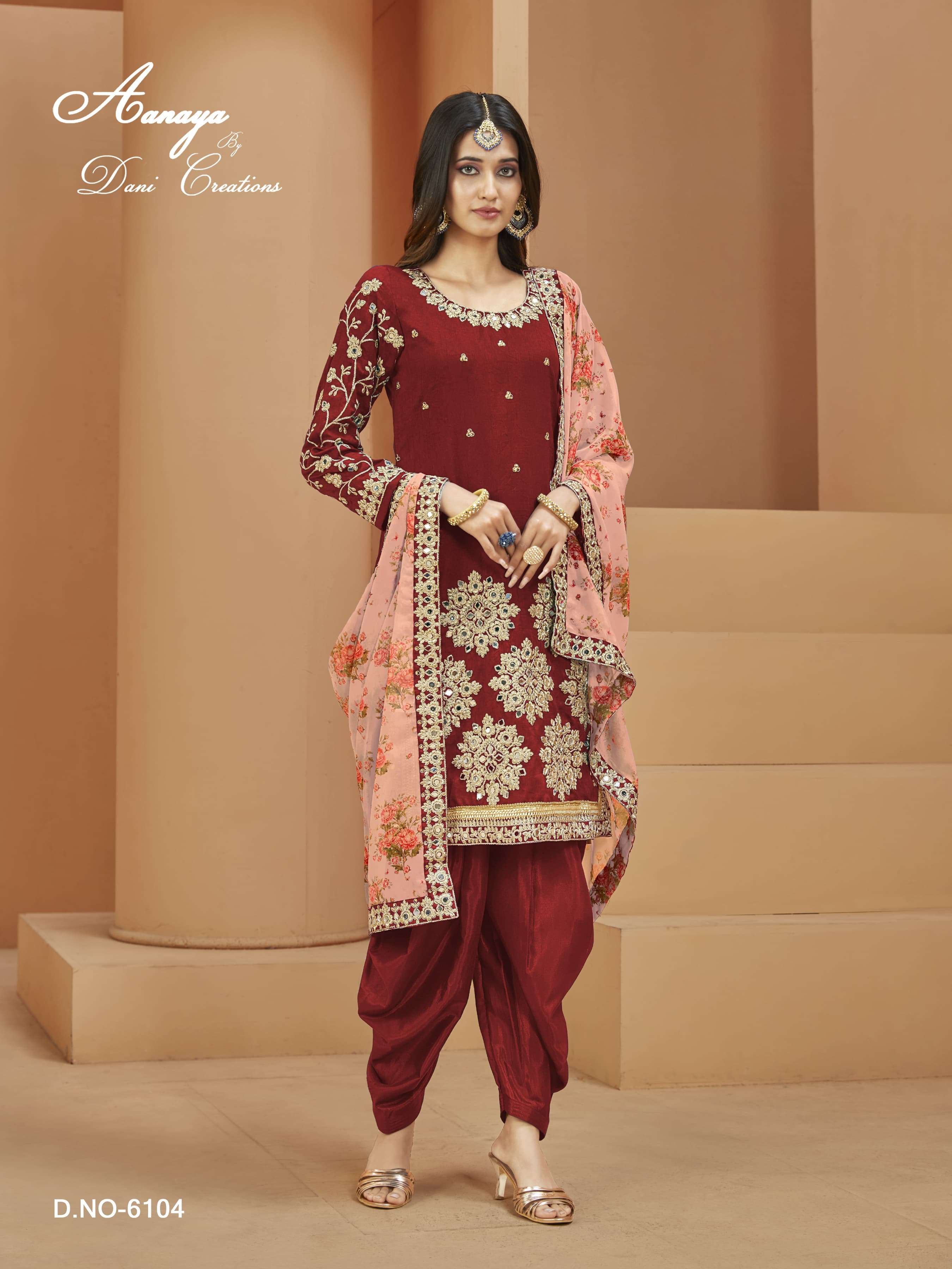 dani aanaya vol 161  silk regal look salwar suit catalog